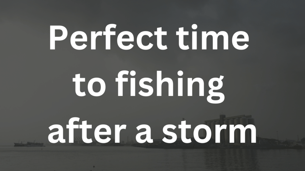 perfect time to fishing after a storm