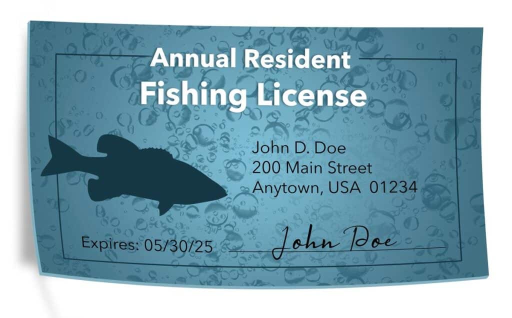 mock fishing license
